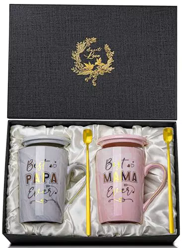 Mama und Papa Geschenkset – Beste Mama Papa Tasse für besondere Anlässe
