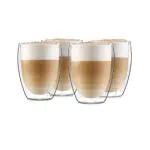 GLASWERK Doppelwandige Latte Macchiato Tasse - Spülmaschinenfest und Transparent