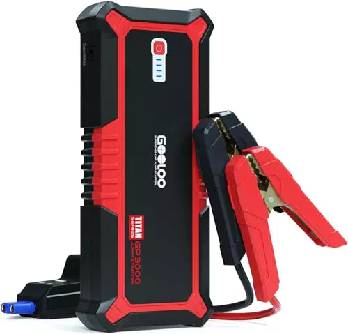 GOOLOO GP3000 Starthilfe Powerbank für 9L Gas und 7L Diesel Fahrzeuge, 12V
