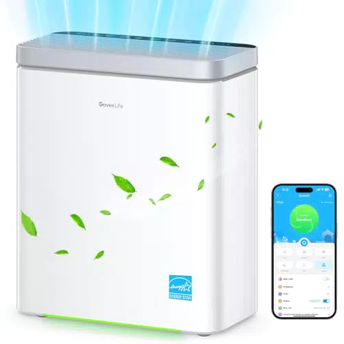 GoveeLife Smart Luftreiniger, HEPA-Filter, App- und Alexa-Steuerung für Allergiker