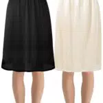 Hanpceirs 69/79cm 2 Stück Lang Röcke für Damen Unterrock Petticoat für Unter Kleider Extender Unterrock Lang Schwarz und Beige