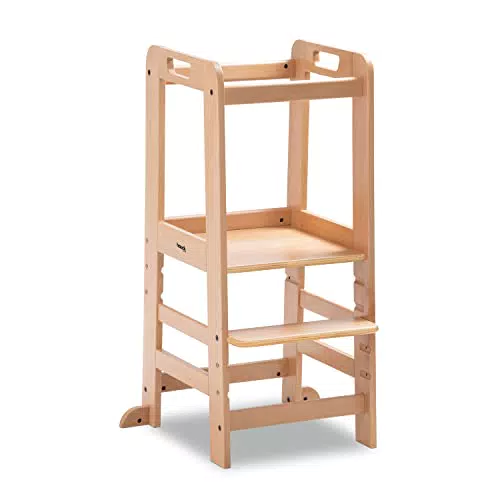 Hauck Lernturm für Kinder aus FSC® Buchenholz, höhenverstellbar und robust