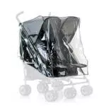 Hauck Regenschutz für Zwillingskinderwagen – Universelle Regenhaube für Turbo Duo und Roadster Duo