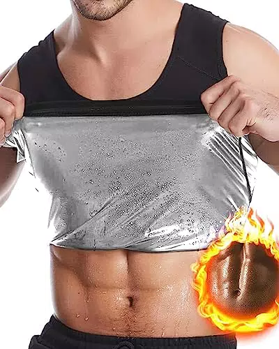Body Anzug Herren Sauna Weste Shapewear Fitness Kompressionsshirt Ärmellos