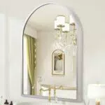 HLFMVWE Badezimmer Spiegel mit Metallrahmen für Wandmontage 65 x 45 cm