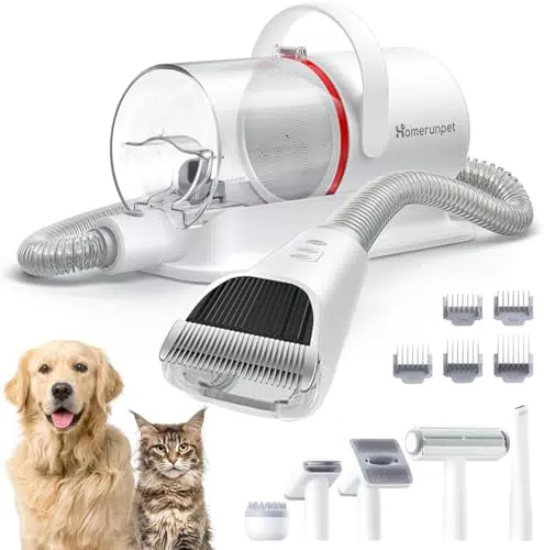 Homerunpet Hundeschermaschine mit Staubsauger – Ultraleise und hohe Saugkraft