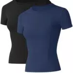 IECCP Damen Active Wear Sportshirt Fitness T-Shirt für Yoga und Laufsport