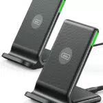 INIU Wireless Charger Stand, 15W Induktive Ladestation Schnelles Kabelloses Ladegerät Handy Ständer handyhalterung für iPhone 15 14 13 12 Pro Mini Max Xr Xs Samsung Galaxy S23 S22 S21 S20 Google