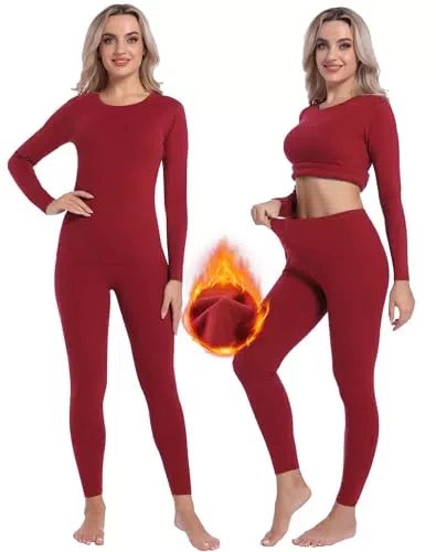 INNERSY Thermounterwäsche Damen Warm Funktionsunterwäsche Winter Thermo Unterwäsche Frauen Ski