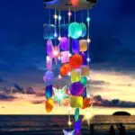 iShabao Solar Windspiel Muscheln und Sterne für Garten und Terrasse