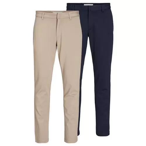 Jack & Jones Chino Hose Herren Slim Fit mit Stretch und Hakenverschluss