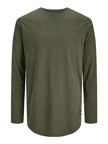 JACK & JONES Herren T-Shirt mit Rundhalsausschnitt - Langarm - Modell: JJENOA.