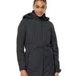 Jack Wolfskin Damen Madison Avenue Coat Mantel, Grau