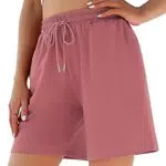 Jezonga Sport Shorts Damen Hohe Taille mit Taschen für Fitness und Jogging
