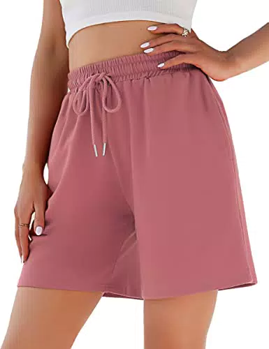 Jezonga Sport Shorts Damen Hohe Taille mit Taschen für Fitness und Jogging