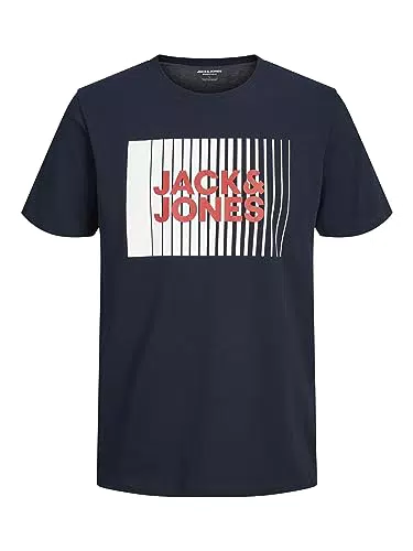JACK & JONES Herren Rundhals T-Shirt JJECORP Logo - Regular Fit - Größe:L