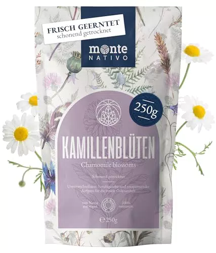 Monte Nativo Kamillentee - 100% natürliche Kamillenblüten für aromatischen Genuss