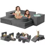 Kidirect Spielsofa – Kindersofa aus Schaumstoff für Kuschelecke im Kinderzimmer