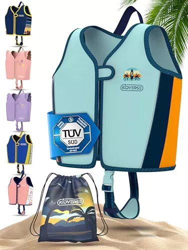 KIDVERSE Schwimmweste Kinder 3-6 Jahre - TÜV geprüfte Schwimmhilfe für Sicherheit