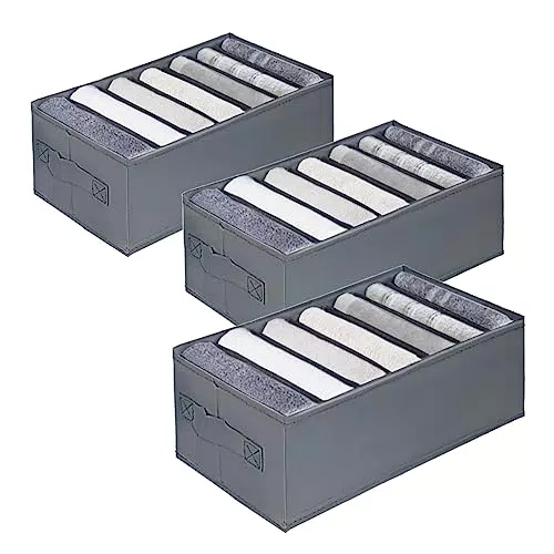 Kiximay Kleiderschrank Organizer – Faltbarer Schubladen-Organizer für T-Shirts und Unterwäsche