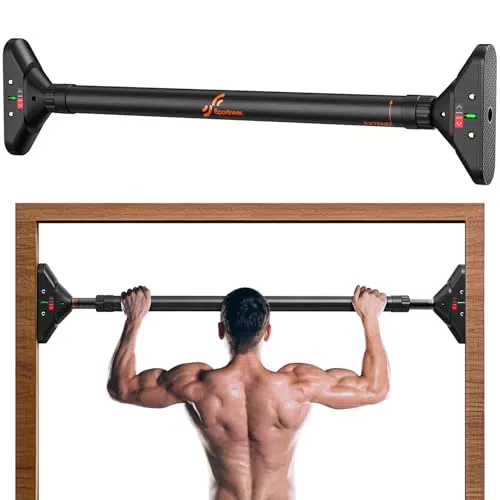 Sportneer Klimmzugstange Türrahmen, ausziehbar 75-94 cm, ohne Schrauben