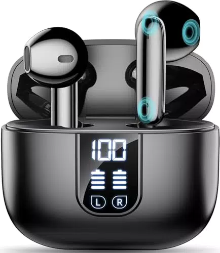 Kopfhörer Kabellos Bluetooth 5.4, In Ear Kopfhörer mit 6 Mic