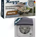 Kopp Nautic 2-fach Schutzkontakt-Steckdose mit Klappdeckel und erhöhtem Berührungsschutz