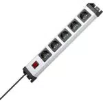 Kopp Powerversal Steckdosenleiste mit beleuchtetem Schalter, IP 20, 226620015