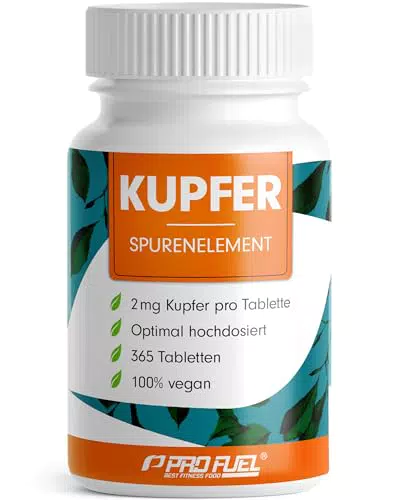 Kupfer Tabletten 2 mg Kupferbisglycinat - hochdosiert, vegan und laborgeprüft