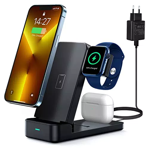 Apple Ladestation 3-in-1 für iWatch, iPhone 14/13/12/11 Pro, AirPods Pro