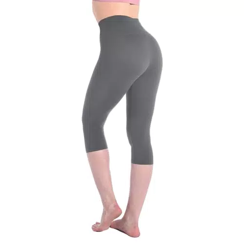 Leafigure Leggings Damen High Waist 3/4 Blickdicht für Sport und Yoga