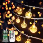 LED Lichterkette 9M mit 40 Kugeln – IP44 wasserdicht für Innen und Außen