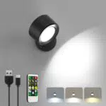 LED Wandleuchte mit Fernbedienung – Dimmbar und 360° drehbar für Wohnzimmer und Schlafzimmer