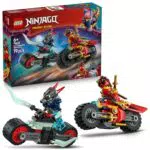LEGO NINJAGO Motorradrennen Set mit 2 Ninja-Bikes und Minifiguren für Kinder ab 6 Jahren