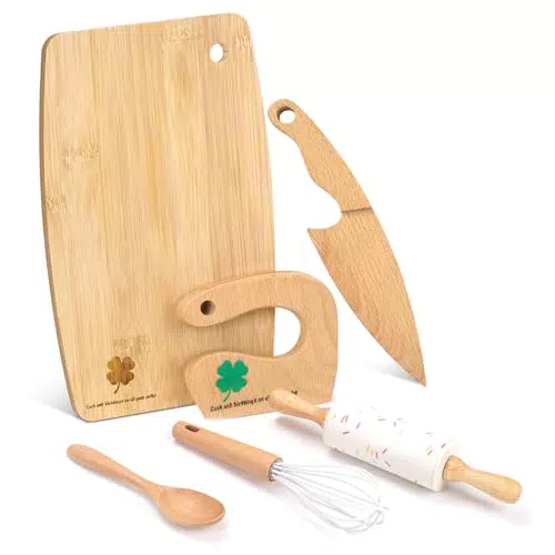 LETTO & TAILOR Kindermesser und Kinderbackset für Montessori-Küchenwerkzeuge