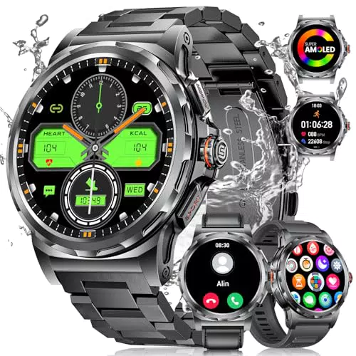 LIGE Militär Smartwatch Herren mit Telefonfunktion und 120+ Sportmodi