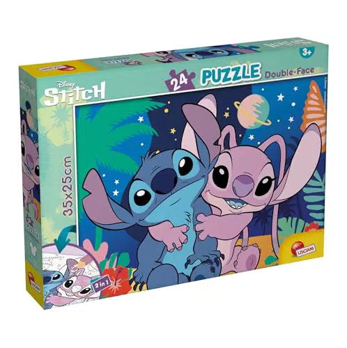 Lisciani Puzzle Disney LILO & Stitch - Doppelseitig für kreative Kinder ab 3 Jahren