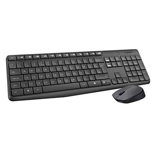 Logitech MK235 Kabelloses Tastatur- und Maus-Set für Windows, QWERTY Italienisch