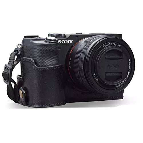 MegaGear MG1954 Ever Ready Echtleder Kamera-Halbtasche für Sony Alpha 7C