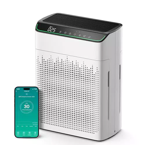 Morento Luftreiniger MR5866 mit Wi-Fi, HEPA-Filter und CADR 340m³/h für Allergiker