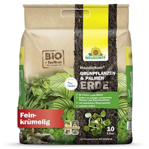 Neudorff NeudoHum Bio-Erde für Grünpflanzen und Palmen, torffrei, 10 l