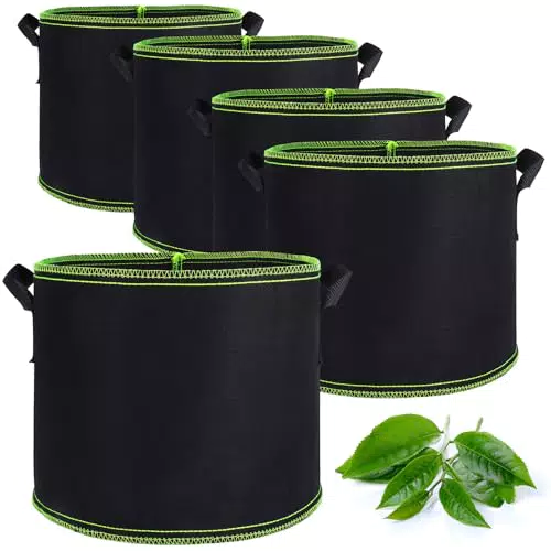 Newofview Pflanzsack aus Vliesstoff für Gemüse, Blumen, Balkon und Garten