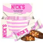 NICKS Keto Riegel Peanuts Fudge – Zuckerfreie, glutenfreie Snacks mit Karamell