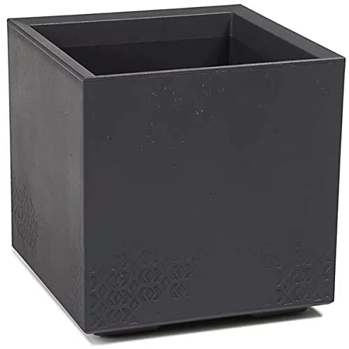 Ondis24 Blumenkübel Caro Beton Optik Pflanzkübel auf Rollen, 100% Recyclingkunststoff