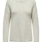 ONLBELLA Life LS Detail O-Neck Pullover für Damen