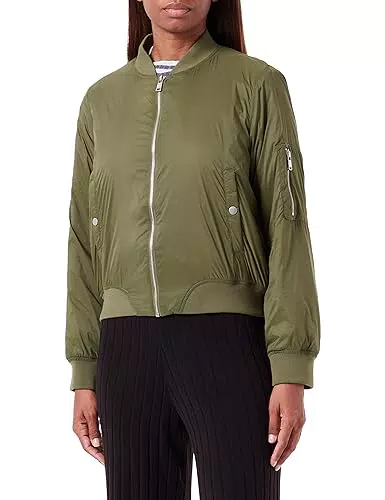 ONLY Damen ONLTHILDE Bomber CC OTW Jacke, Winter Moss/Detail:Burnt ORANGE Lining