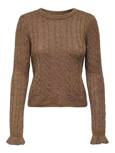ONLTIA LS Cable O-Neck Pullover für Damen
