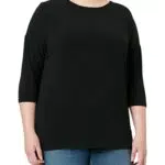 Only Carmakoma Damen Carlamour 3/4 Jrs Noos Top, Schwarz