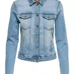 ONLY Damen Jeansjacke, Kurze Denim Übergangsjacke Blau