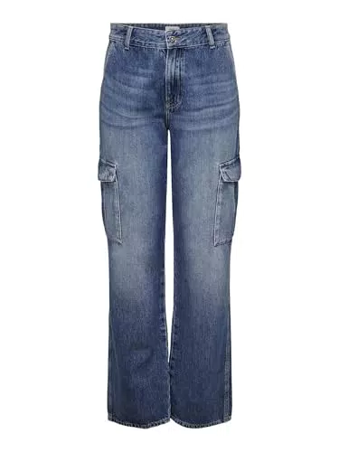 ONLY Onljune High Waisted Cargo Jeans für Damen